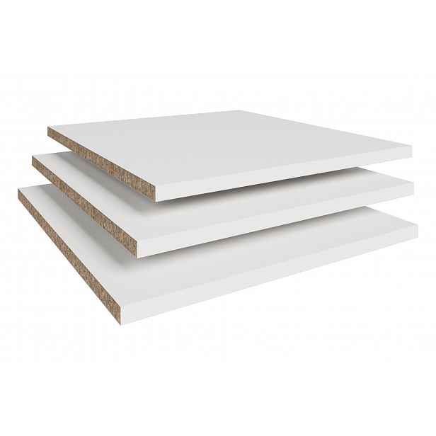 Set 3x polička do šatní skříně 87 cm VELTANA - bílý