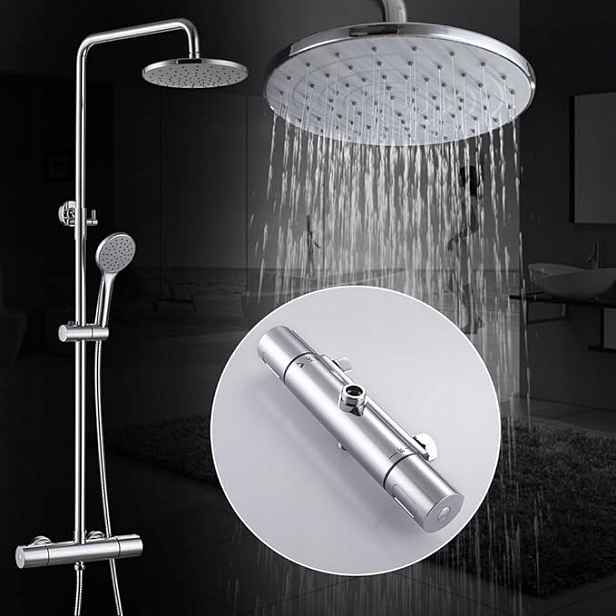 Sprchový Set Kinse Chrom Termostat Dešťová sprcha 20 cm