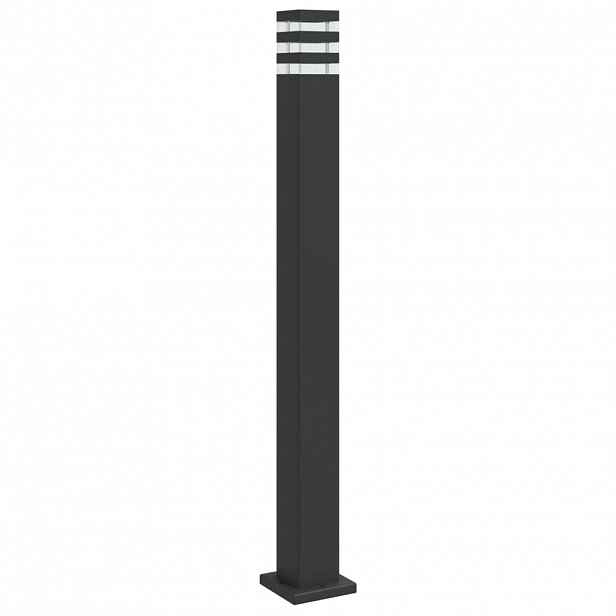 vidaXL Venkovní stojací lampa černá 110 cm hliník