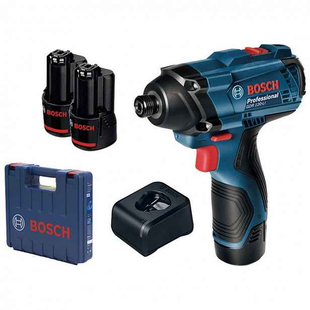 Bosch - 12V AKU rázový utahovák, 2x aku 2,0 Ah Li-Ion, nabíječka 06019F0001
