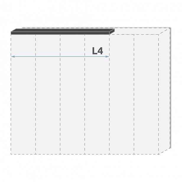 Lišta stropní PIANO LR4/PN  bílá lesk