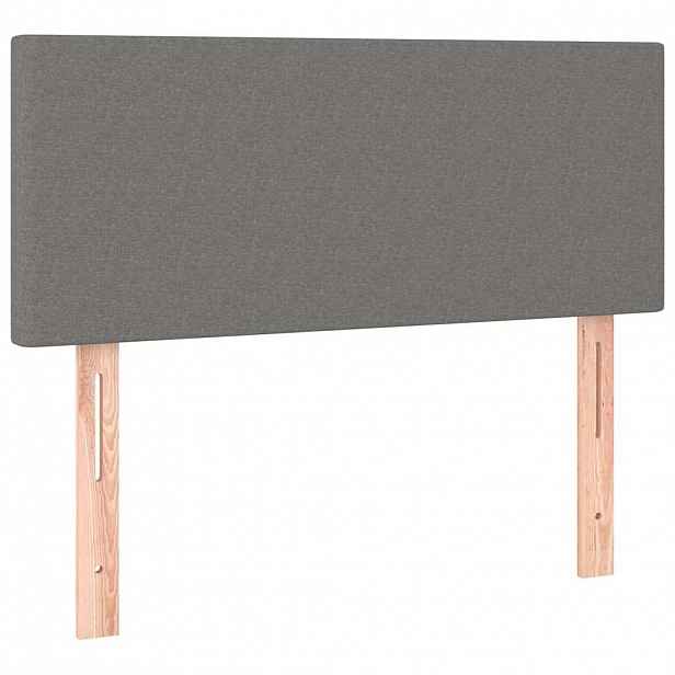 vidaXL Čelo postele tmavě šedé 80 x 5 x 78/88 cm textil