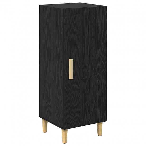 vidaXL Servírovací skříň Černý dub 34,5 x 34 x 90 cm Kompozitní dřevo