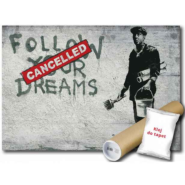 Vinylová fototapeta Banksy Dreams Cancelled Street Art Graffiti 152x104