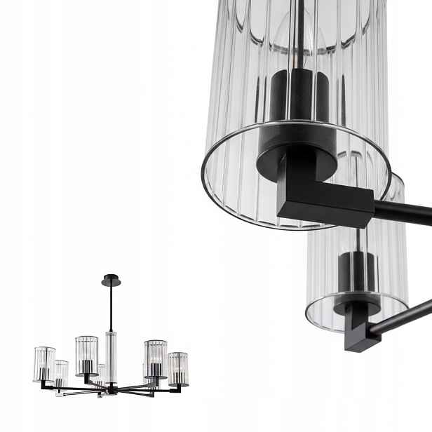Závěsný lustr Stropní Svítidlo Stropní Svítidlo Šedá Glamour 7xE14 Aria Zuma Line