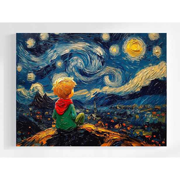 Plakát Malý Princ Hvězdná Noc Van Gogh Styl 100x75