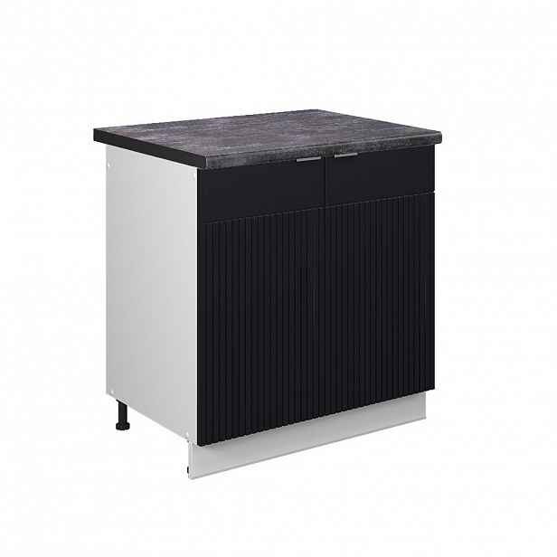 Vicco SKŘÍŇKA POD DŘEZ Fame-Line Černý pruhovaný 80 cm , PD Antracit