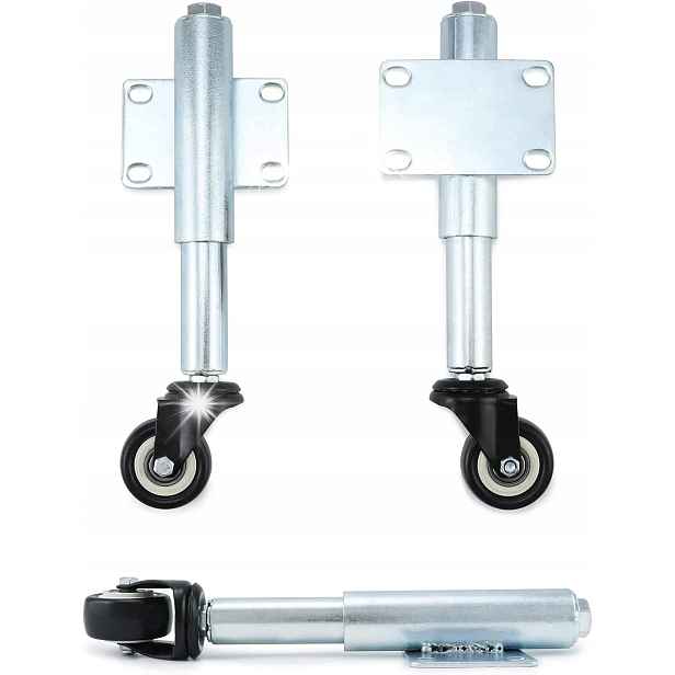 2x Kolečko Pružinové Pro Nábytkovou bránU Pevné 5CM 60KG Otočné