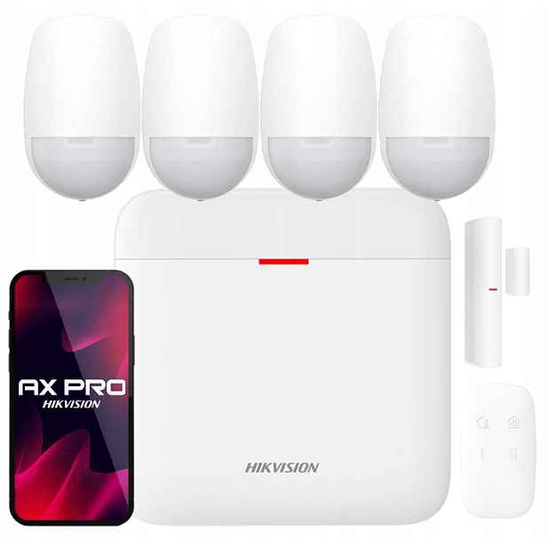 Alarm Hikvision Ax Pro WiFi Gsm Sms Bezdrátový 4x Pir detektor Aplikace