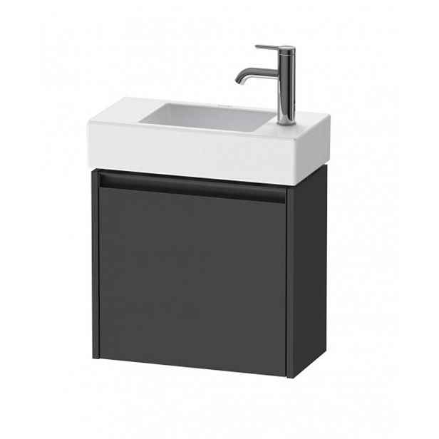 Duravit Ketho.2 - Umyvadlová skříňka 44x48x24 cm, 1 dvířka, panty vpravo, grafit mat K25072R49490000