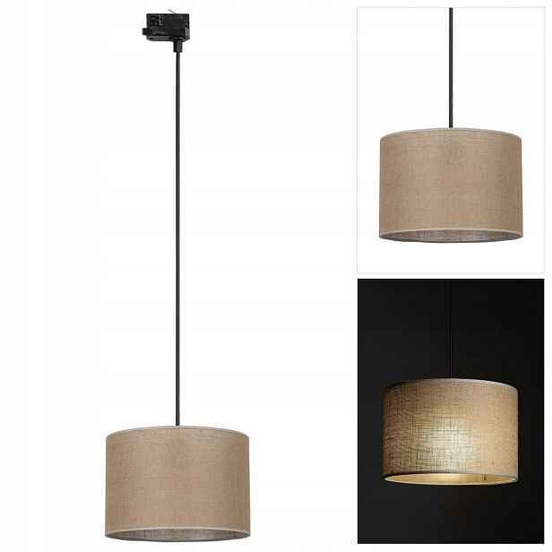 Hnědá kolejnicová lampa Tracer pro přirozené osvětlení jídelny Tk Lighting