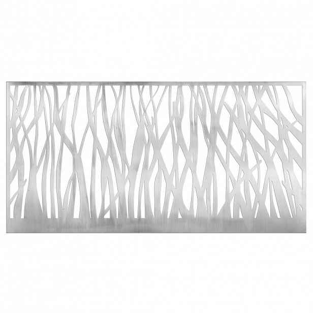 KUNSTLOFT KOVOVÁ NÁSTĚNNÁ DEKORACE STŘÍBRNÁ, 120/60 CM