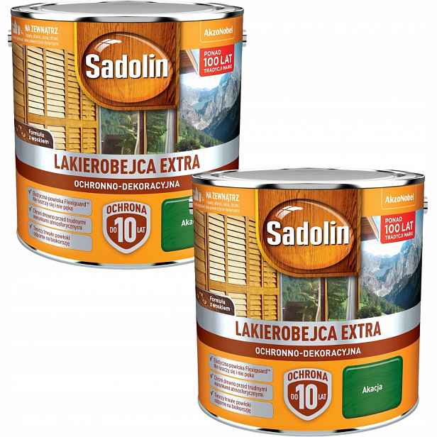 Set Sadolin Extra 2x2,5L Ochranný Lak Na Dřevo Akácie 5L