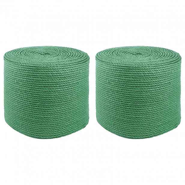 vidaXL 2 ks 2 mm Zelená 100% jute Tossa
