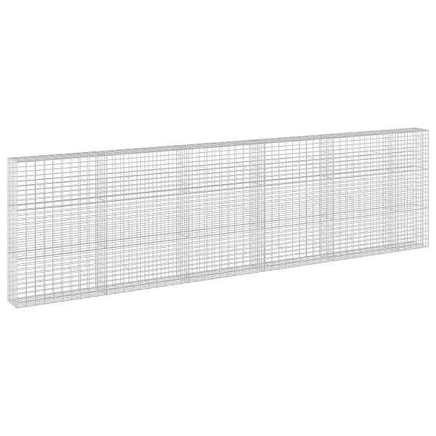 vidaXL Gabion s drátem 3,5 mm a síťkou 5x10 cm 550x30x150 cm