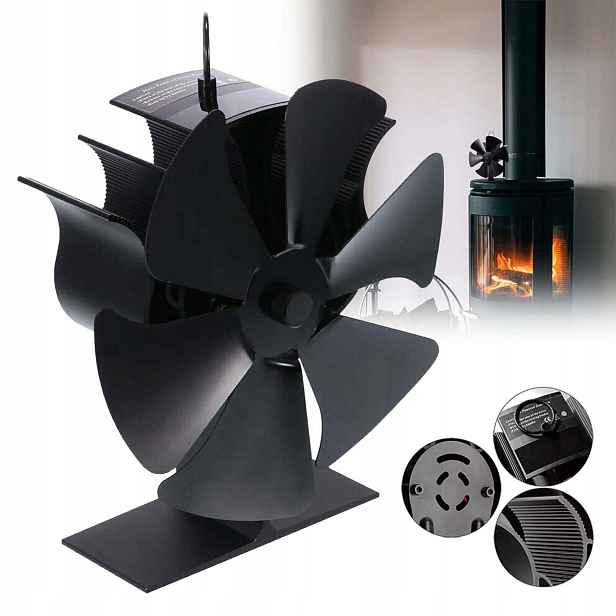Termoelektrický Krbový Ventilátor Distributor Teplého Vzduchu, Silný