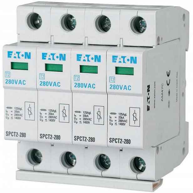 Eaton Omezovač přepětí T2 4P 4 moduly 20/40kA 1,4kV Tn SPCT2-280/4