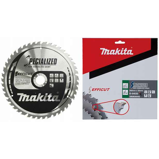 Makita B-64630 Řezací Kotouč Na Dřevo Efficut 260x30mm 45Z