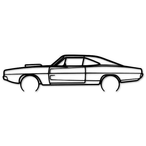 Obraz Dodge 69 Charger Obraz Ažurový Superauto Závodní Panel 80 cm