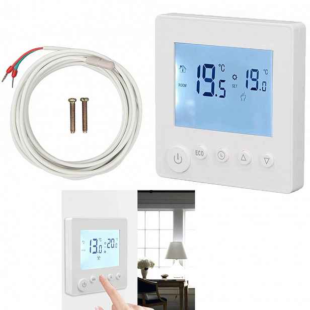 Regulátor Teploty pokojový termostat regulátor 16A Led podlahový