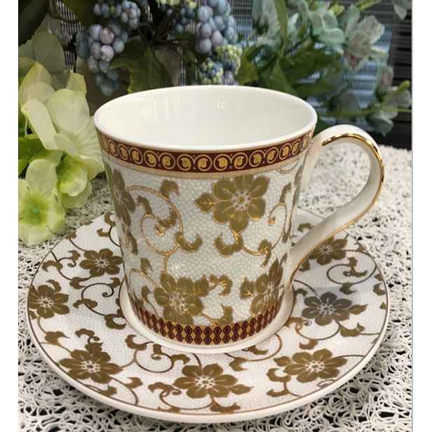 Šálek porcelán podšálek orientální vzor květiny