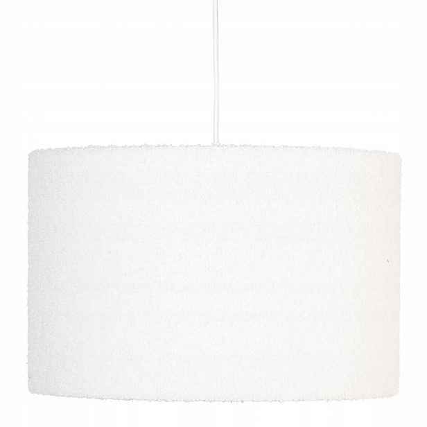 Závěsná Stropní Lampa Bílá Kulatý Stínidlo Do Obývacího Pokoje Sypalnice Ø 37 cm Boucle