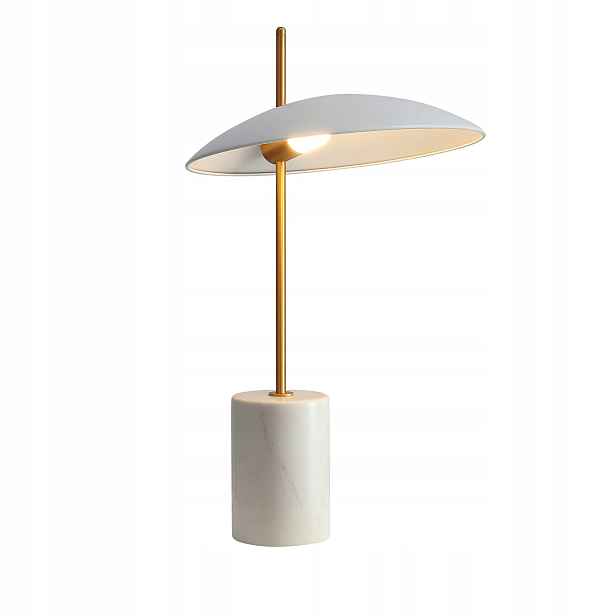 Led stolní lampa moderní glamour bílá zlatá teplé světlo Italux