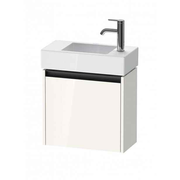 Duravit Ketho.2 - Umyvadlová skříňka 44x48x24 cm, 1 dvířka, panty vpravo, lesklá bílá K25072R22220000
