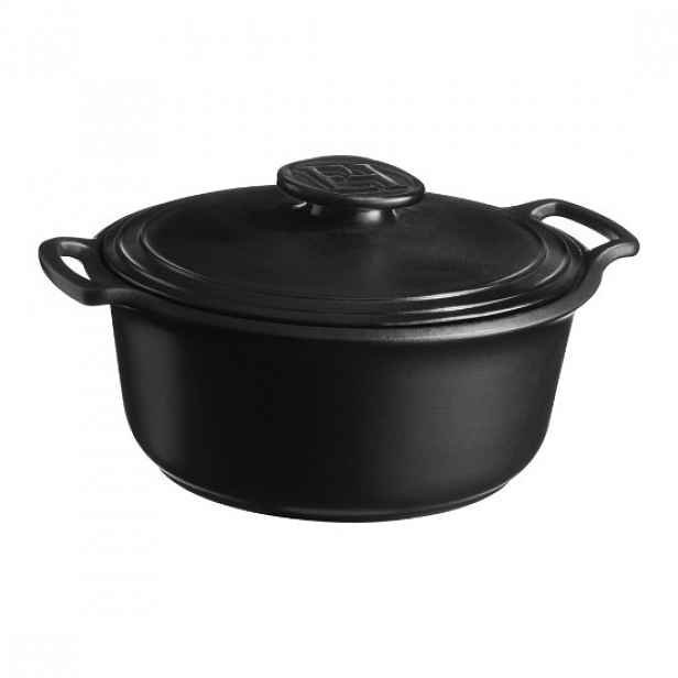 Keramický hrnec Cocotte, 28,5 cm / 4 l, "Sublime +", Slate - Emile Hen