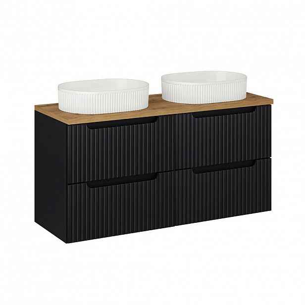 Petits-meubles DVOJUMYVADLO 120.4cm Riva Černá a dřevěná