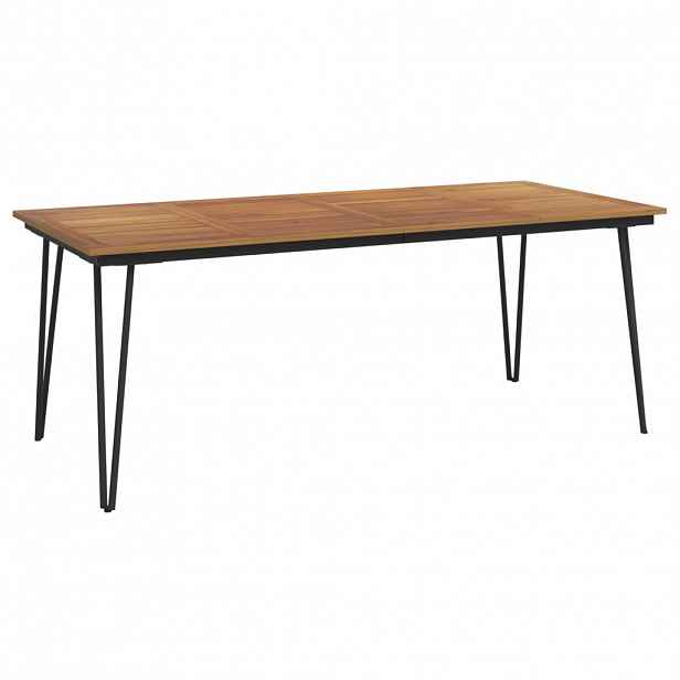 vidaXL Zahradní stůl s nohami typu hairpin 200x90x75 cm masivní akácie