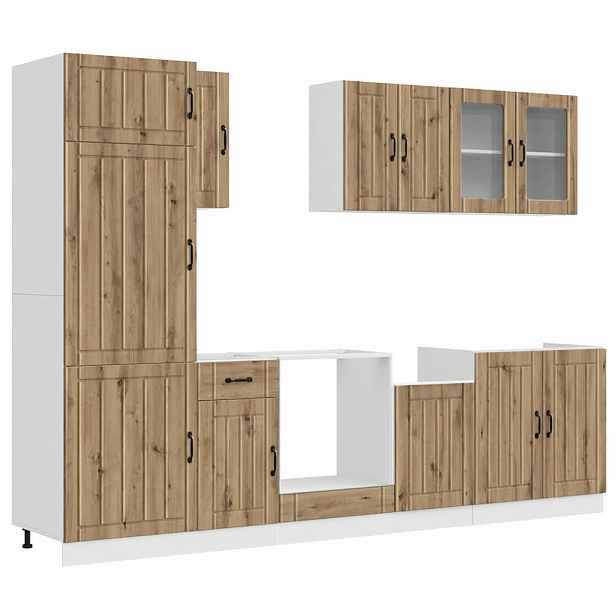 vidaXL 8dílná sada kuchyňských skříněk "Kalmar" dub artisan kompozit