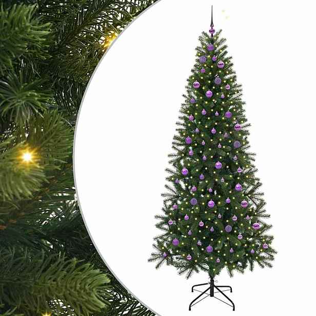 vidaXL Umělý vánoční stromeček Zelená 240 cm PE a PVC