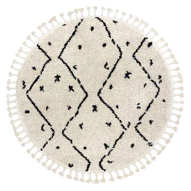 Kusový koberec Berber Tetuan B751 cream kruh, 120x120 (průměr) kruh, bílá, ložnice, Dywany Łuszczów