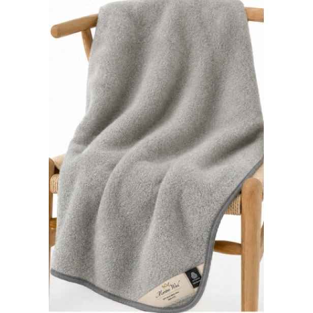 Merino Wool přírodní deka Merynos vlněná deka přehoz na postel 160/200 cm