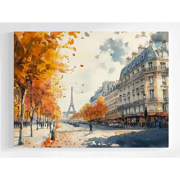 Plakát Město Paříž Francie Eiffelova Věž Podzim 100x75