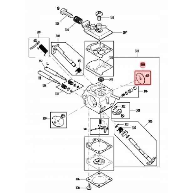 Sada pro opravu škrticí klapky Makita DCS3501 DCS4300 EA3500F PS350SC