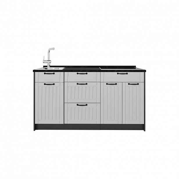 Vicco KUCHYŇSKÝ BLOK Fame-Line, Bílý venkovský dům, 150 cm, PD Antracit