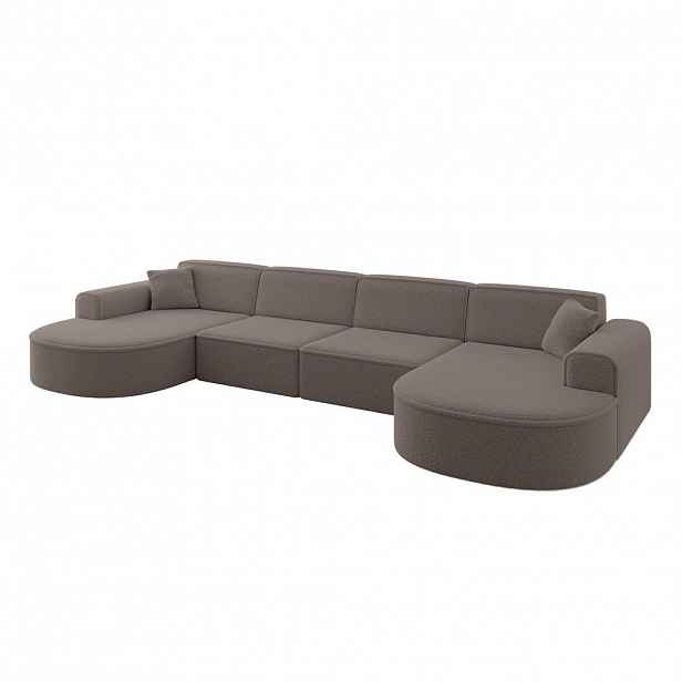 ALTDECOR SEDACÍ souprava MARI-U2 – 388 x 171 x 79 cm, hnědá buklé