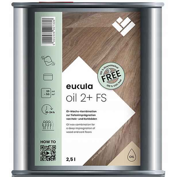 Eukula Oil 2 Plus Fs 2,5L olejovosk na dřevěné podlahy