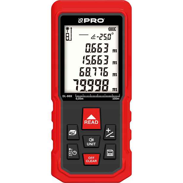 Laserový Dálkoměr Pro 80 m DL-80X Pouzdro