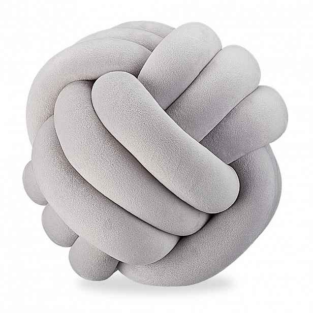 Relaxdays POLŠTÁŘ Šedý uzel 25 cm polyester