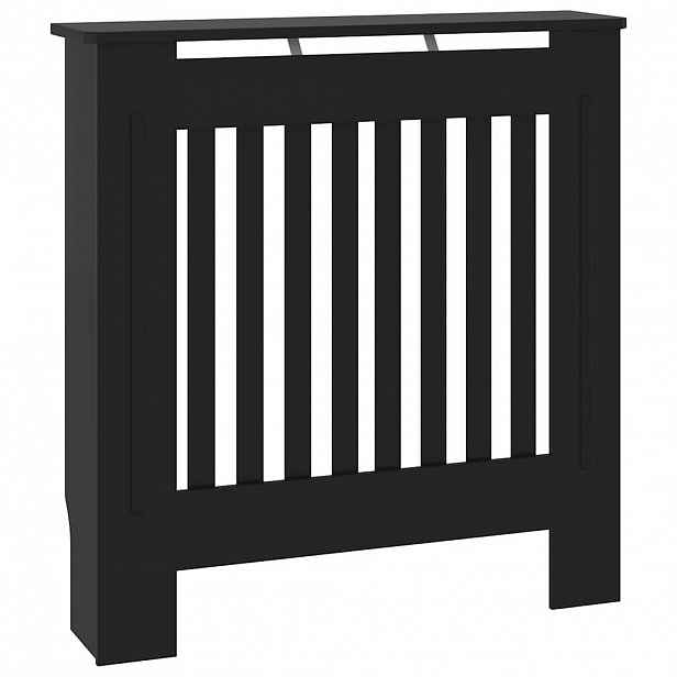 vidaXL Kryt radiátoru Černá 78 x 19 x 81,5 cm Kompozitní dřevo