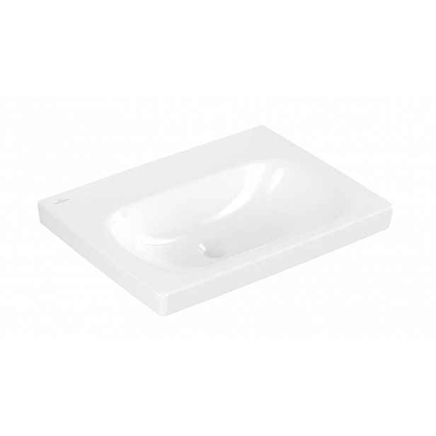 Villeroy & Boch Skyla - Umyvadlo 60x46 cm, bez přepadu, bez otvoru pro baterii, CeramicPlus, Stone White 5A5163RW