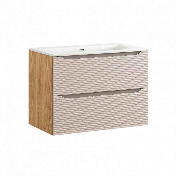 Petits-meubles UMYVADLO 80cm Elora Béžová a dřevo