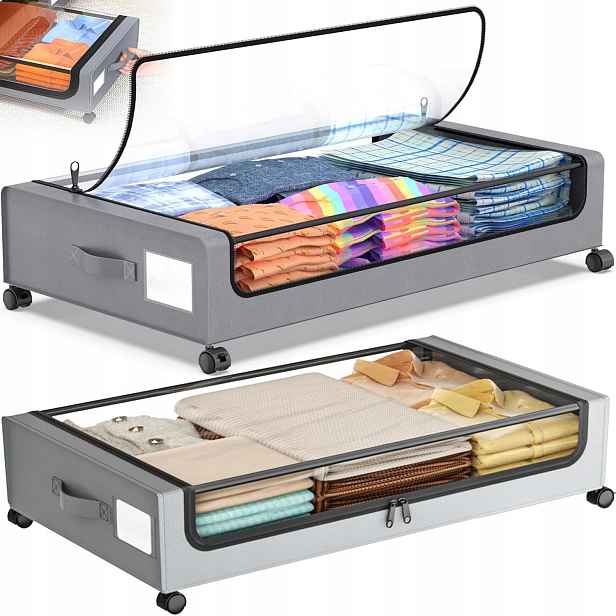 2 X Organizér Pro Uložení Ložního Prádla, Kontejner Pod Postel Do Skříně