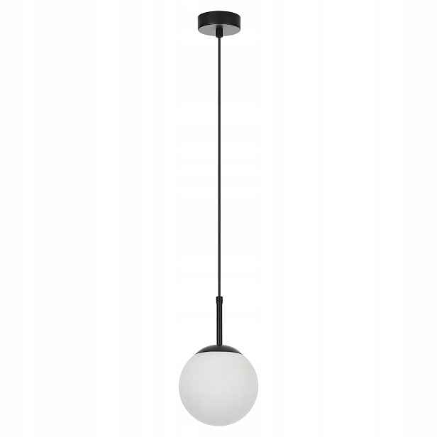 Light Prestige Závěsná lampa Dorado skleněná černá E14 10W minimalistická