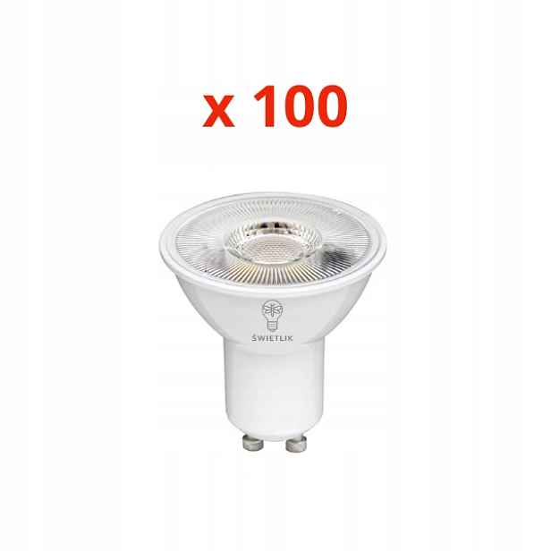 Sada 100 kusů Led žárovek GU10 9W Barva Bílá Neutrální