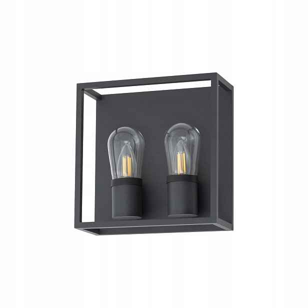 Šedá nástěnná lampa Margot pro fasádní terasu Nowodvorski