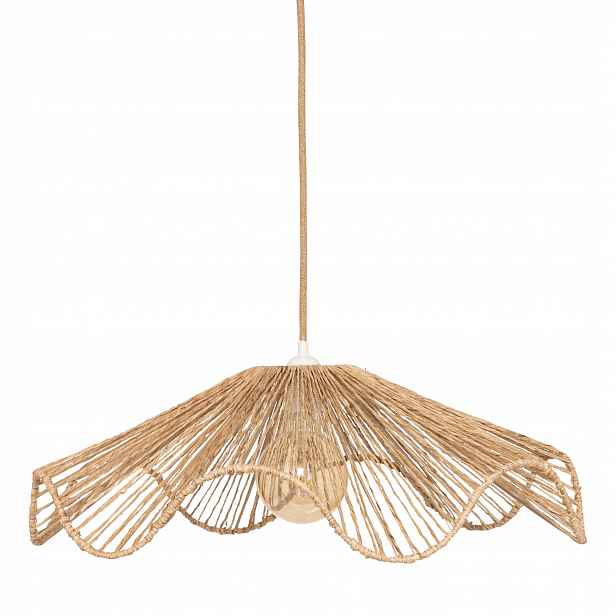 Stínidlo Z Juty Ø 57 5 CM Výška 18 CM Závit E27 Béžový